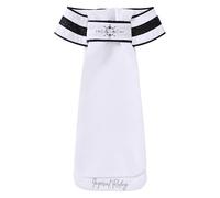 Imperial Riding Tournament Plastron IRH Basic with Contrasting Glitter, Satin Plastron with Fastening, 100% Polyester, White