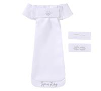 Imperial Riding Tournament Plastron IRH Basic with Glitter Patch, Satin Plastron with Fastening, 100% Polyester, White