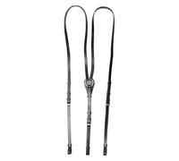Imperial Riding Triangle IRH Core Adjustable Leather Triangle Reins for Horse Training Black Pony