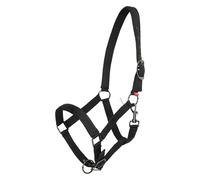 Imperial Riding Yearling IRH Headcollar for Yearlings, Durable Nylon, Soft Padded with Neoprene, Adjustable and Secure with Carabiner - Comfortable Headcollar for Young Horses, Black