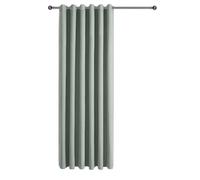 Imperial Rooms 100% Blackout Eyelet Curtains for Living Room 66x84 Inch Sage Green Curtains Super Soft Linen Door Curtain 1 Panel with matching Tieback