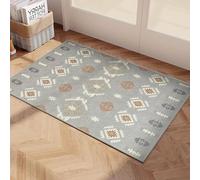 Imperial Rooms Area Rugs Living Room - Grey Rugs for Bedroom Modern Kitchen Carpet Non Shedding Geometric Style Tribal Pattern Super Soft Durable Small Floor Rug Easy Care (40 x 60Cm, Nova)