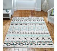 Imperial Rooms Area Rugs Living Room Large 160x230 Cm - Printed Rugs for Bedroom Traditional Style Modern Carpet Geometric Pattern Super Soft Non Shedding Large Rug Easy Care (Zuri)