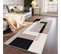 Imperial Rooms Area Rugs Living Room - Runner Rugs for Hallway Geometric Style Modern Floor Carpet Runners Soft Touch Abstract Large Printed Rugs Easy Care (80 x 300 Cm, Milo Neutral)