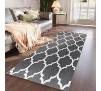 Imperial Rooms Area Rugs Living Room - Runner Rugs for Hallway Geometric Style Modern Floor Carpet Runners Soft Touch Abstract Large Printed Rugs (60x220 cm, Ava Grey)