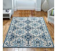 Imperial Rooms Area Rugs Living Room - Vintage Rugs for Bedroom 60x110 Cm Non Shedding Modern Kitchen Rug Traditional Design Super Soft Carpet - Easy to Clean (Luna)