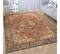 Imperial Rooms Area Rugs Living Room Washable Rug for Bedroom Non Slip 80x150 cm - Short Pile Cashmere Design Vintage Rug - Easy to Clean Soft Carpets for Lounge Office (Majestic)