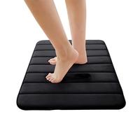 Imperial Rooms Black Memory Foam Bath Mat (40x60 cm) - Bathroom Mats Non Slip Machine Washable Mat Super Absorbent Bath Mats for Bathroom