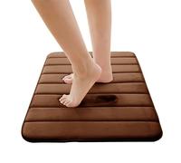 Imperial Rooms Brown Memory Foam Bath Mat (40x60 cm) - Bathroom Mats Non Slip Machine Washable Mat Super Absorbent Bath Mats for Bathroom