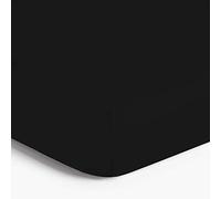 Imperial Rooms Brushed Microfibre Single Fitted Sheet 25 CM Easy Care Soft Bed Sheets Fade Resistant (Black)