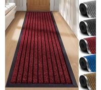 Imperial Rooms Burgundy Door Mat Non Slip - Rubber mat 80x300cm Machine Washable Door Matts indoor Dirt Trapper Super Absorbent Door Mats Outdoor
