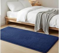 Imperial Rooms Cozy Rugs Living Room, 100% Polyester, Anti Slip Backing, Soft Fluffy Thick Low Pile 600 GSM, Small Bedside Rug for Bedroom, Non Shedding Carpet for Kids Nursery Room, Navy, 80x150 cm