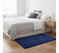 Imperial Rooms Cozy Rugs Living Room, 100% Polyester, Anti Slip Backing, Soft Fluffy Thick Low Pile 600 GSM, Small Bedside Rug for Bedroom, Non Shedding Carpet for Kids Nursery Room, Navy, 60x120 cm