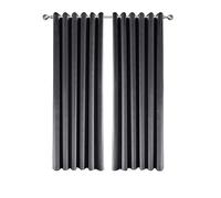 Imperial Rooms Crushed Velvet Curtains 66x72 Charcoal Fully Lined Eyelet Blackout Curtains Super Soft Living Room Window Curtain Pair Panels + Matching Tie Backs (168cm x 183cm)