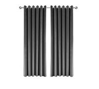 Imperial Rooms Crushed Velvet Curtains - 66x72 Eyelet Grey Living Room Thermal Ring Top Fully Lined Blackout Bedroom Curtains Pair Panel + Matching Tiebacks (168cm x 183cm)