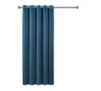 Imperial Rooms Crushed Velvet Curtains for Living Room 66x84 Inch Eyelet Blackout Curtains Super Soft Ring Top Thermal Insulated Curtain 1 Panel with Matching Tieback, Navy
