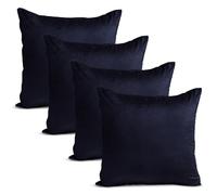 Imperial Rooms Cushions with Covers Included 45 x 45 cm Navy Pack of 4 (4 Cushion Covers, 4 Inners) Decorative Square Stripe Pillowcases for Livingroom Couch with Invisible Zipper (18x18 Inches)