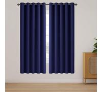 Imperial Rooms Eyelet Blackout Curtains Navy Curtains, 66”x 84” 2 Panels