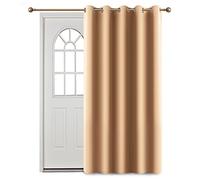 Imperial Rooms Eyelet Blackout Curtains Ring Top Window Curtains Thermal Insulated Panel for Bedroom Living Room (Beige, 66x84 (167x213cm))