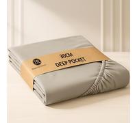 Imperial Rooms Fitted Sheets Single Bed Sheet Beige 30 Cm Deep Pocket 12 Inch Bottom Sheets Easy Care - Soft Brushed Microfiber Hotel Quality Anti-Wrinkle Shrinkage Breathable Fade-Resistant