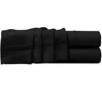 Imperial Rooms Flat Sheet Super King 200 Thread Count 100% Egyptian Cotton Soft Bed Top Black Sheets 2 Pack Hotel Quality Flat Bed Sheets