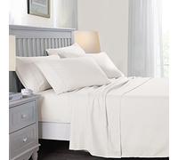Imperial Rooms Flat Sheet Super King 200 Thread Count 100% Egyptian Cotton Soft Bed Top Sheets Hotel Quality Cream Flat Sheets Breathable and Fade Resistant