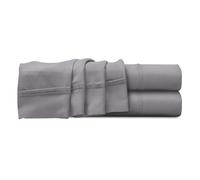 Imperial Rooms Flat Sheets Double 200 Thread Count 100% Egyptian Cotton 2 Pack Soft Bed Top Sheets Hotel Quality Grey Sheet
