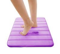 Imperial Rooms Lilac Memory Foam Bath Mat (50x80 cm) - Bathroom Mats Non Slip Machine Washable Mat Super Absorbent Bath Mats for Bathroom