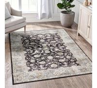 Imperial Rooms Machine Washable Bedside Small Rug 40x60 cm - Soft Short Pile Brown Area Rugs For Bedroom Entrway Non Slip Floor Carpet Traditional Vintage Design Cashmere Door Mat For Kitchen, Opulent