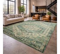 Imperial Rooms Machine Washable Rugs Living Room 120 x 170 cm - Soft Short Pile Large Beige Area Rugs For Bedroom Non Slip Carpet Bedside Rug Traditional Design Vintage Boho Cashmere Rug, Radiant