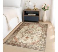 Imperial Rooms Machine Washable Rugs Living Room 80 x 150 cm - Soft Short Pile Area Rugs For Bedroom Large Non Slip Carpet Traditional Oriental Floral Design Vintage Boho Cashmere Rug, Timeless