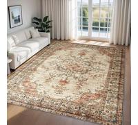 Imperial Rooms Machine Washable Rugs Living Room Large 160x230 cm - Soft Short Pile Area Rugs For Bedroom Lounge, Kitchen Non Slip Carpet Traditional Floral Design Vintage Boho Cashmere Rug, Timeless