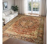 Imperial Rooms Machine Washable Rugs Living Room Large 160x230 cm - Soft Short Pile Area Rugs For Bedroom Dining Room, Non Slip Carpet Traditional Oriental Design Vintage Boho Cashmere Rug, Majestic