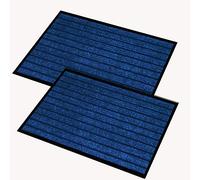 Imperial Rooms Navy Door Mat Non Slip - 2 Pack Rubber mat 40x60cm Machine Washable Door Matts indoor Dirt Trapper Super Absorbent Door Mats Outdoor