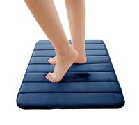 Imperial Rooms Navy Memory Foam Bath Mat (50x80 cm) - Non Slip, Machine Washable, Super Absorbent Bath Mat for Bathroom