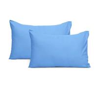 Imperial Rooms Pillow Cases 2 Pack Brushed Microfibre Pillow Covers (Sky Blue, Pillow Cases 2 Pack)