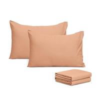 Imperial Rooms Pillow Cases 4 Pack Super Soft Easy Care Fade Resistant Hypoallergenic Brushed Microfibre Pillow Covers (Peach, Pillowcases 4 Pcs)