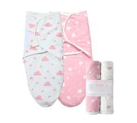 Imperial Rooms Pink Swaddle Blanket 0-3 Months 100% Soft Organic Cotton Swaddles for Newborn - Pack of 2 Baby Swaddle Blanket for Boy and Girl Baby Wrap