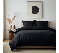 Imperial Rooms Plain Dyed Black King Duvet Cover With Pillow Case Set Soft Bedding Cover Set