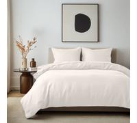 Imperial Rooms Plain Dyed Cream Super King Duvet Cover With Pillow Case Set Soft Bedding Cover Set
