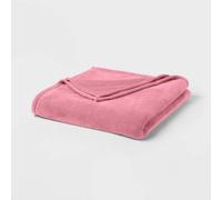 Imperial Rooms Plain Plush Faux Fur And Flannel Reversible All Season Comfort Blanket Pink Single