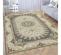 Imperial Rooms Rugs Living Room 120 x 170 cm Traditional Design Vintage Rug for Bedroom - Fluffy Large Grey Area Rugs - Easy to Clean Non Slip Washable Rug Office, Kids Room (Willow Grey)