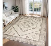 Imperial Rooms Rugs Living Room Extra Large 240 x 340 Short Pile Area Rugs for Bedroom Machine Washable Non Slip Carpet for Kids Room Soft Vintage Design Boho Rug, Radiant