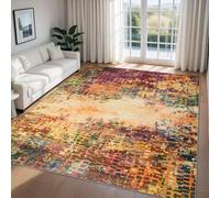Imperial Rooms Rugs Living Room Extra Large 240 x 340 Short Pile Area Rugs for Bedroom Machine Washable Non Slip Carpet for Kids Room Soft Vintage Design Boho Rug, Vibrant