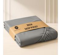 Imperial Rooms Single Bed Sheets Grey Bedding 30 Cm Deep Pocket 12 Inch Fitted Sheet Easy Care - Soft Brushed Microfiber Hotel Quality Anti-Wrinkle Shrinkage Breathable Fade-Resistant
