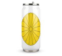 Imperial Seal of Japan Printed Stainless Steel Tumbler Travel Coffee Mug Insulated Water Cup with Lid and Straw