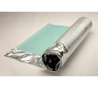 IMPERIAL STUDIOS 2MM Silver Wood, Laminate, LVT & Vinyl Flooring Underlay - 1m x 18.6m Comfort Acoustic Foam Floor Roll with Foil Damp Proof Membrane - Moisture Protection & Heat Insulation