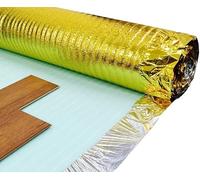 IMPERIAL STUDIOS Comfort Gold Underlay 2mm Acoustic Gold Underlay for Wood or Laminate Flooring Barrier Plus Underlay Foil Damp Proof Membrane - Great Sound & Heat Insulation 20㎡