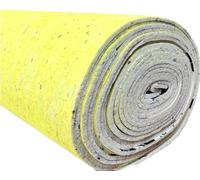 IMPERIAL STUDIOS Yellow Carpet Underlay - 10m2 Anti-skid PU Foam Underlay Roll, 7mm Thick - Non-Slip Gripper for Carpeted floors & Tiles- Noise Deadening & Heat Insulated underlayment