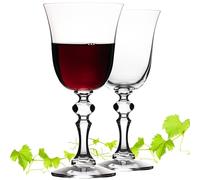 Imperial Stylish Red Wine Glasses 220 ml Series 'Vintage' Set of 2 Wine Glasses Made of Crystalline Glass Dishwasher Safe